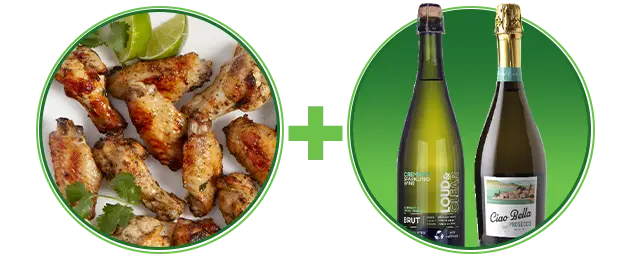 cilantro lime chicken wings and white wines