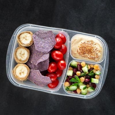 plant based foods in a lunch box