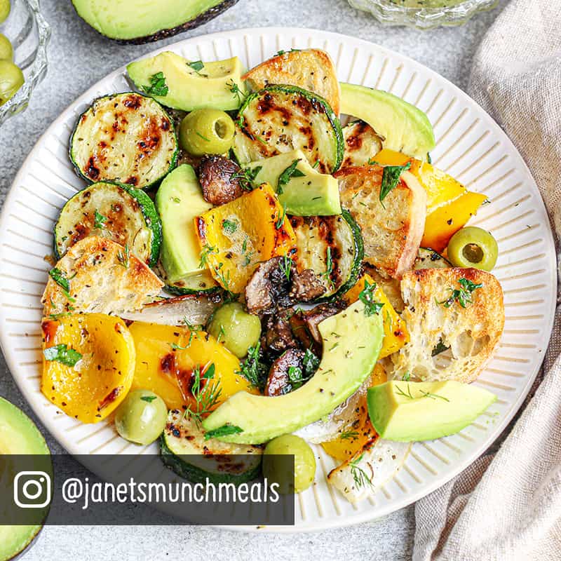 Avocado and Grilled Vegetable Salad