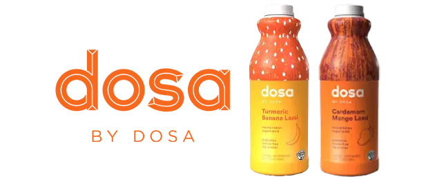 Dosa by Dosa logo next to product variety