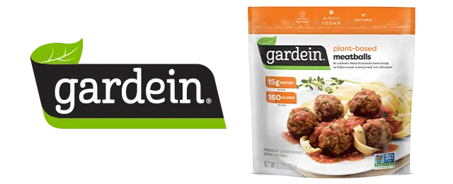 Gardein logo next to product package